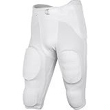CHAMPRO mens With Pads Safety Integrated Football Polyester Practice Pant, White, Medium US