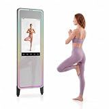 Smart Gym Mirror with 32 Inch FHD Touchscreen, Full-Length Fitness Mirror