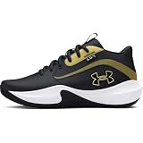 Under Armour Unisex Grade School Lockdown 7, (001) Black/Black/Metallic Gold, 4.5, US