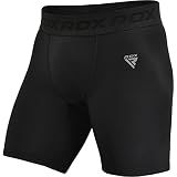 RDX MMA Compression Shorts, Lightweight Trunks for Kick boxing Training Cage Fighting Muay Thai BJJ Grappling and Combat Sports, Base Layer Short for Fitness Running Exercise Bodybuilding Workout