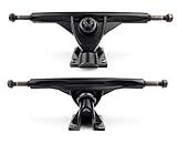 VJ Longboard Skateboard Trucks, 7inch 178mm, 50º Bases, Reverse Kingpin for Downhill, Pintail and Freeride (Set of 2) (Black)