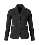 HORZE Nova Womens Equestrian Show Coat | Horse Riding Competition Jacket - Black - 12