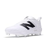 New Balance Men's FuelCell 4040 V8 Molded Baseball Shoe, White/White/Black, 12 W