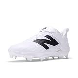New Balance Men's FuelCell 4040 V8 Molded Baseball Shoe, White/White/Black, 9.5 M