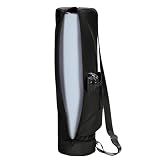 sportsnew Yoga Mat Bag, Full Zip Cargo Yoga Mat Carrier Bag with Drawstring Water Bottle Pocket and Bottom Wet Pocket, Exercise Yoga Mat Carrier Holder Multi-Functional Storage Bag, Black