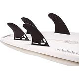 DORSAL Surfboard Fins Quad 4 Set Future Compatible Black Medium Fiberglass with Honeycomb Hexcore