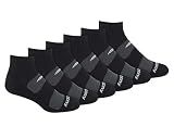 Saucony Men's Multi-Pack Mesh Ventilating Comfort Fit Performance Quarter Socks (6 & 12)