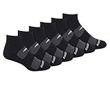 Saucony Men's Multi-Pack Mesh Ventilating Comfort Fit Performance Quarter Socks (6 & 12)