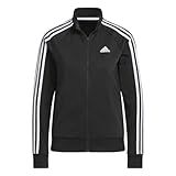 adidas womens Warm-up Tricot Slim 3-stripes Track Jacket Black Large