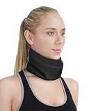 BLABOK Neck Brace for Sleeping - Cervical Collar Relief Neck Pain and Neck Support Soft Foam Wraps Keep Vertebrae Stable for Relief of Cervical Spine Pressure for Women & Men Jet Black Medium Size
