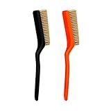 Oso Supply Co Premium Bouldering Brush – Durable Ergonomic Rock Climbing Hold Cleaner with Natural Boar’s Hair Bristles for Indoor & Outdoor Climbing Use (Black & Orange)