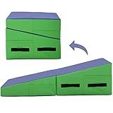 BestMassage Gymnastics Tumbling Mats Incline 48"x24" lnch Tumbling Mat Folding Gymnastic Tumbling Mat Indoor/Outdoor Exercise Mat Home Gym Yoga Mat with Handle