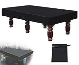 7/8/9 Foot Billiard Pool Table Cover, Waterproof&Tearproof Cover for Pool Table with Storage Bag, Indoor Outdoor All Season Sun Rain Snow Dust Protection Snooker Table Covers (7ft)