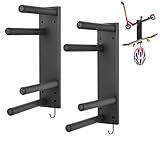 HAVXJAN Scooter Storage, Metal Organizer Scooter Stand for 4 Scooter Vertical Space Saver Rack, Skateboard Wall Mount for Garage, Living Room, Shop (2 Tiers-2 Packs)