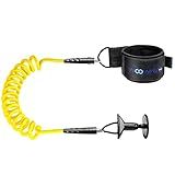 WOOWAVE Bodyboard Leash Wrist Surf Leash Coiled Bodyboarding Leash Premium Coil Body Board Leash with Plug