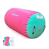 VOFiTNY Gymnastics Air Barrel Octagon Mat 4'L x 2.5'D Tumbler Back Handspring Trainer for Home/Gym/Tumbling Without Pump