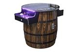 Retro Barrel Style Arcade Game – 2 Player Cocktail Cabinet with 516 Classic Games – 26" LCD Screen, Trackball Controls, Adjustable LED Lights – Pre-Assembled Heavy-Duty Coin/Free Play Cabinet