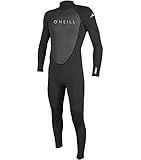 O'Neill Men's Reactor-2 3/2mm Back Zip Full Wetsuit, Black/Black, XL
