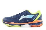 LI-NING Halberd Strike Unisex Badminton Shoes Anti-Slip Featherlight Rebound Professional Training Sports Sneakers Blueprint/Sulphur Spring US 10