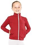 STRETCH IS COMFORT Girl's Warm Up Techno Jacket Red Large