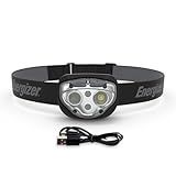 Energizer PRO-400 Headlamp Rechargeable, IPX4 Water Resistant Rechargeable Headlamp, Ultra Bright Multiple Light Modes Head Lamp, Camping, Running, Outdoors, Emergency Light, USB Included