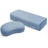 2 PCS Yoga Bolster Pillow, Rectangular Yoga Bolster Meditation Cushion with Removable Cover, The Head Pillows for Various Yoga Poses