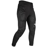 Rinat Onana Goalkeeper Padded Pants, Adult & Youth Soccer Goalie Leggings with Hip, Knee Padding & Anti Slip Gel (US, Alpha, Large, Regular, Regular, Adult, Black)
