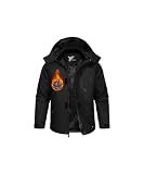 Yufawow Men Winter Jacket Work Coat Waterproof Windbreaker Insulated Heavy Softshell Heat Warm Thermal Clothes Ski Snow Snowboard Snowmobile Casual Outdoor Cold Weather Safety Security Construction