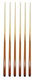 HAN'S DELTA Set of 6 Pool Cues 36"/42"/48"/57" Real 4-Prong House Bar Billiard Pool Cue Stick (6 Cues)