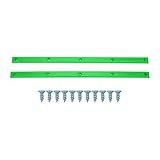 Chiffonade Rib Bones Rails 36.5x1.7cm Flexible ABS Guardrails with Mounting Screws Skateboard Edge Protector Accessories for Longboard Skateboard​(Green)