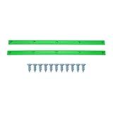 Chiffonade Rib Bones Rails 36.5x1.7cm Flexible ABS Guardrails with Mounting Screws Skateboard Edge Protector Accessories for Longboard Skateboard​(Green)