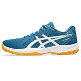 ASICS Men's Upcourt 6 Volleyball Shoes, 12, Dark Teal/White