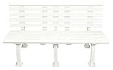Tourna Courtside 5-Foot Deluxe Bench Heavy Duty - White
