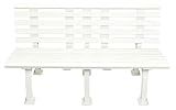 Tourna Courtside 5-Foot Deluxe Bench Heavy Duty - White