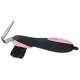 Tough 1 Great Grip Hoof Pick/Brush, Pink