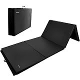 HulkFit 4x8 Gymnastics Mat 2 Inch Thick Folding Tumbling Mat for Home Gym