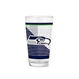 Rico Industries NFL Football Seattle Seahawks Standard 16 oz Pint Glasses with Digitally Printed Logo, Classic Drinking Glass