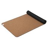 Gaiam Cork Yoga Exercise Mat | Natural Sustainable Cork Resists Sweat and Odors | Non-Slip TPE Backing Prevents Slipping| Great for Hot Yoga, Pilates, Fitness Working Out (68" x 24"x 5mm Thick)