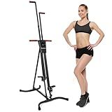 Vertical Climber Exercise Machine, 5 Height Adjustable Settings, Foldable Climbing Machine, Black