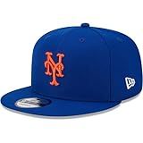 New Era Unisex-Adult MLB 9Fifty Team Color Primary Logo Adjustable Snapback Hat Cap One Size Fits All - New York Mets Blue