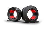 GorillaJaw Olympic Barbell Clamps 2 inch Quick Release Pair of Locking 2" Pro Olympic Weight Bar Plates Nylon Locks Collar Clips for Workout Weightlifting Fitness Exercise Barbell Clamp Black/Red