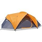 Amazon Basics 8-Person Camping Tent, 3-Season, Orange/Grey