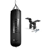 Everlast Elite 2 Heavy Bag (80 LB) with Wood Beam Heavy Punching Bag Hanger, Durable Boxing Heavy Bag for Home Training