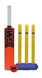 Gunn & Moore GM Opener Childrens Cricket Set | Bat, Ball & Wicket Stumps | All-Weather | for Kids Ages 4-8
