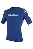 O'Neill Wetsuits Men's Basic Skins UPF 50+ Short Sleeve Rash Guard, Pacific, Large