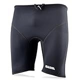 REALON Wetsuit Shorts Neoprene Men 3mm Buoyancy Swim Pants Adult Women Sweat Wet Suit Trunks Jammers Keep Warm Water Sport Aerobics for Swimming Surfing Snorkeling Diving Kayaking Scuba L
