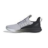 adidas Men's Lite Racer Adapt 7.0, White/Black/White, 10.5 | Running-inspired Shoes, Casual Shoes, Slip-On, Elastic Closure with Adjustable Laces, For Everyday Wear