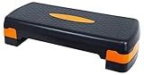 Fitvids Adjustable Workout Aerobic Stepper Step Platform Trainer, 27-Inch, Black/Orange