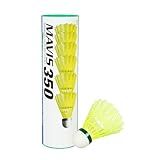 Yonex Mavis 350 Nylon Badminton Shuttlecocks (Yellow, Slow Speed) | Durable Performance
