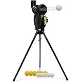 PowerNet Launch F-lite Baseball & Softball Pitching Machine, Adjustable Height and Angles, Variable Speed Up to 90 MPH, Batting Practice Ball Launcher (F-lite)
